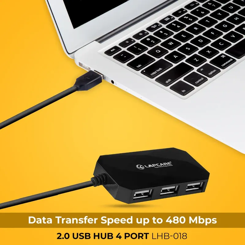 4 Port 2 USB Hub with 1.5M Cable, all 4 port work together.3.webp