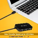 4 Port 2 USB Hub with 1.5M Cable, all 4 port work together.3.webp